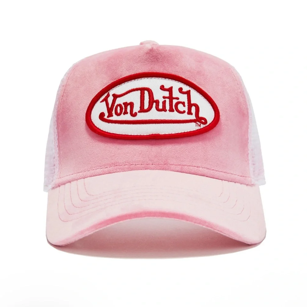 Von Dutch Pink Velvet Trucker Hat - Picture 3 of 4